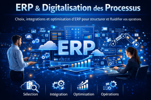 Choix, intégration et optimisation d’ERP pour structurer et fluidifier vos opérations.