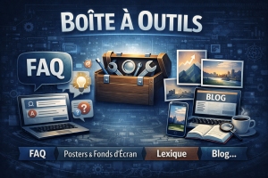 boite à outils : blog, livres blancs, FAQ, lexique, posters et fonds d'écran...