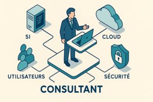 les différents domaines d'intervention d'un consultant : cloud, sécurité, utilisateurs, audits, SI...