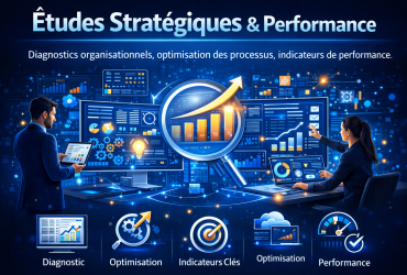 Diagnostics organisationnels, optimisation des processus, indicateurs de performance.